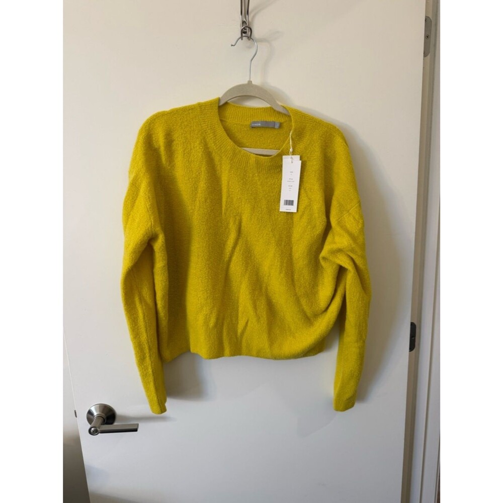 NWT Vince Women's Yellow Crewneck Sweater